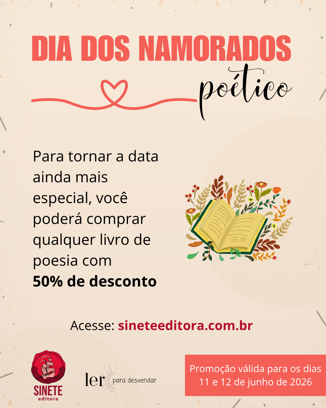 50% de desconto em livros de poesia
